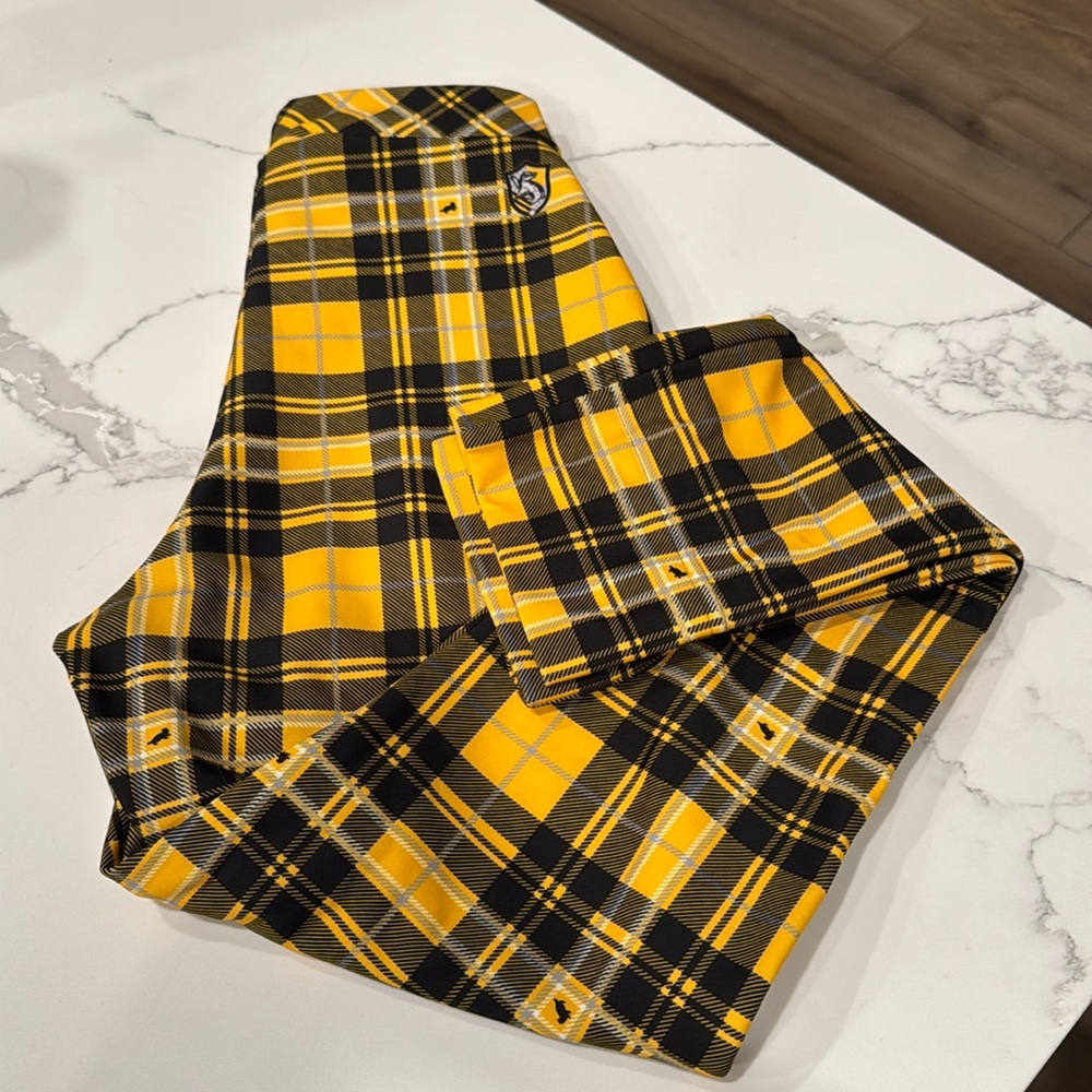 Blackmilk Yellow and Black Plaid Trousers